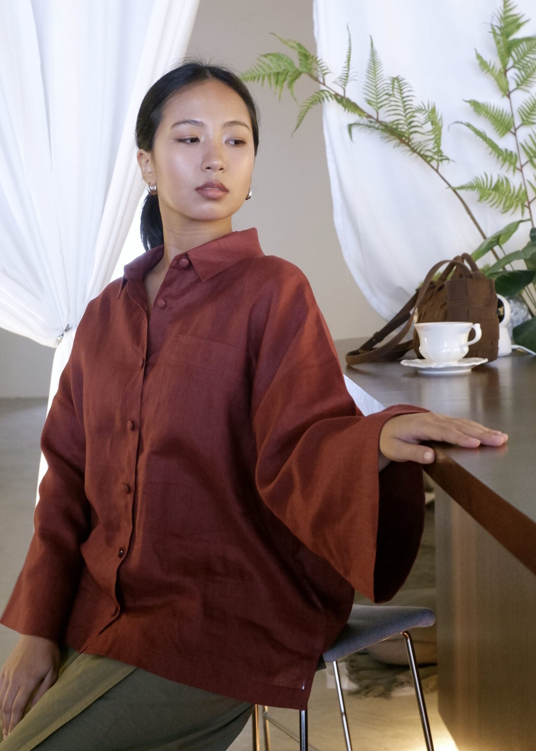 TEJA - Linen Boxy Shirt - Image 8