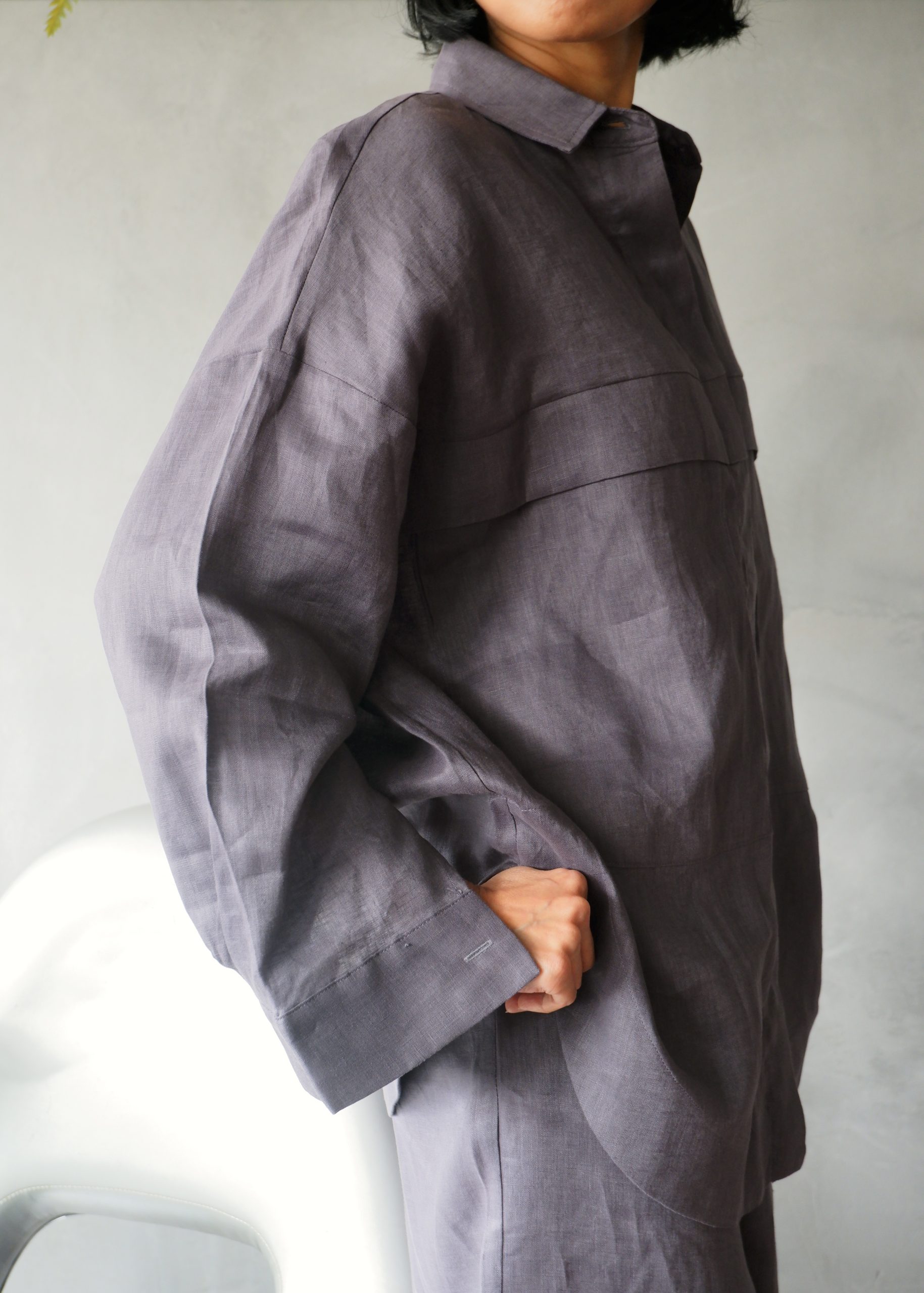 SHIBUI - Big Pocket Linen Shirt - Image 4