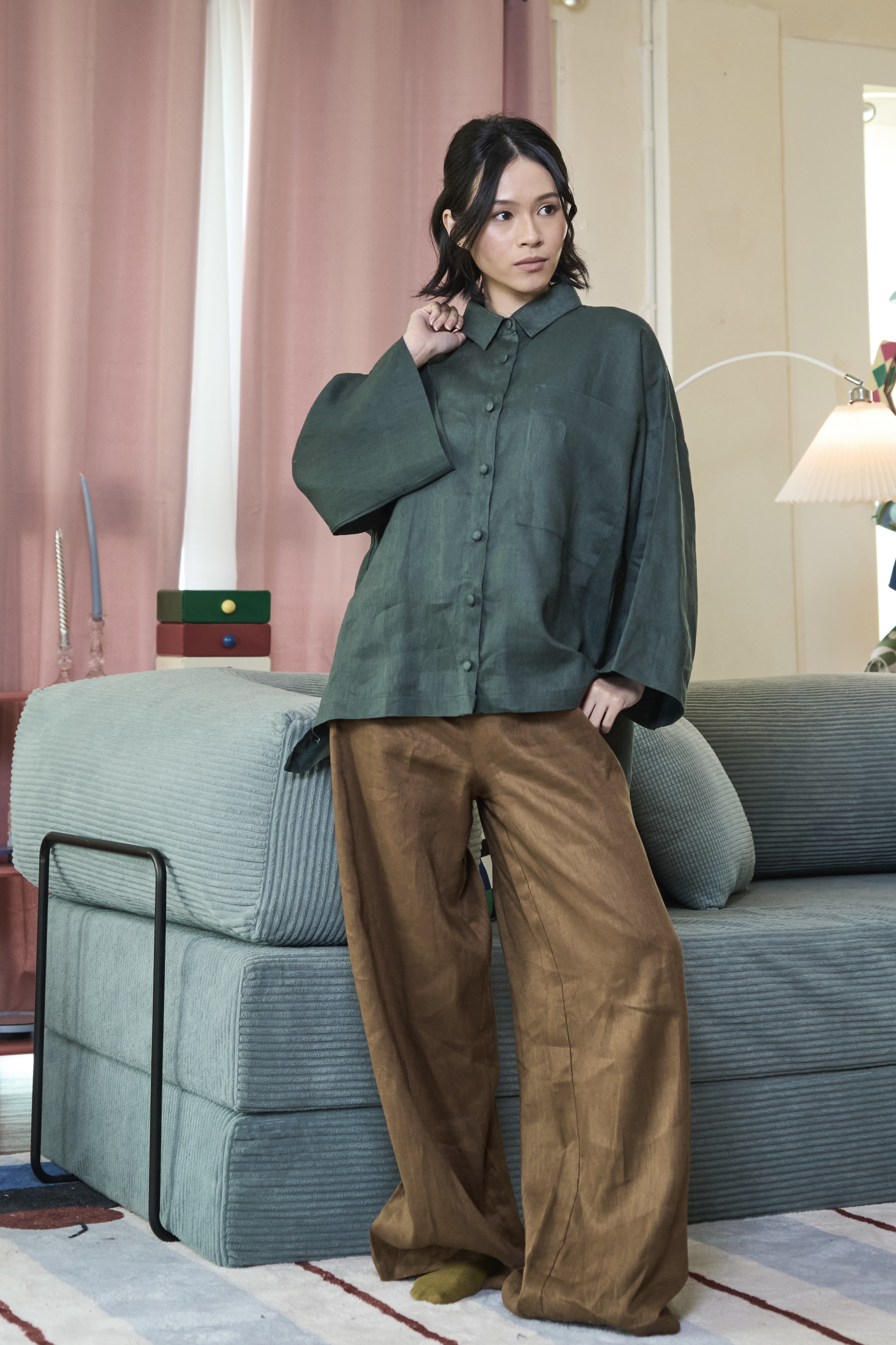 TEJA - Linen Boxy Shirt - Image 2
