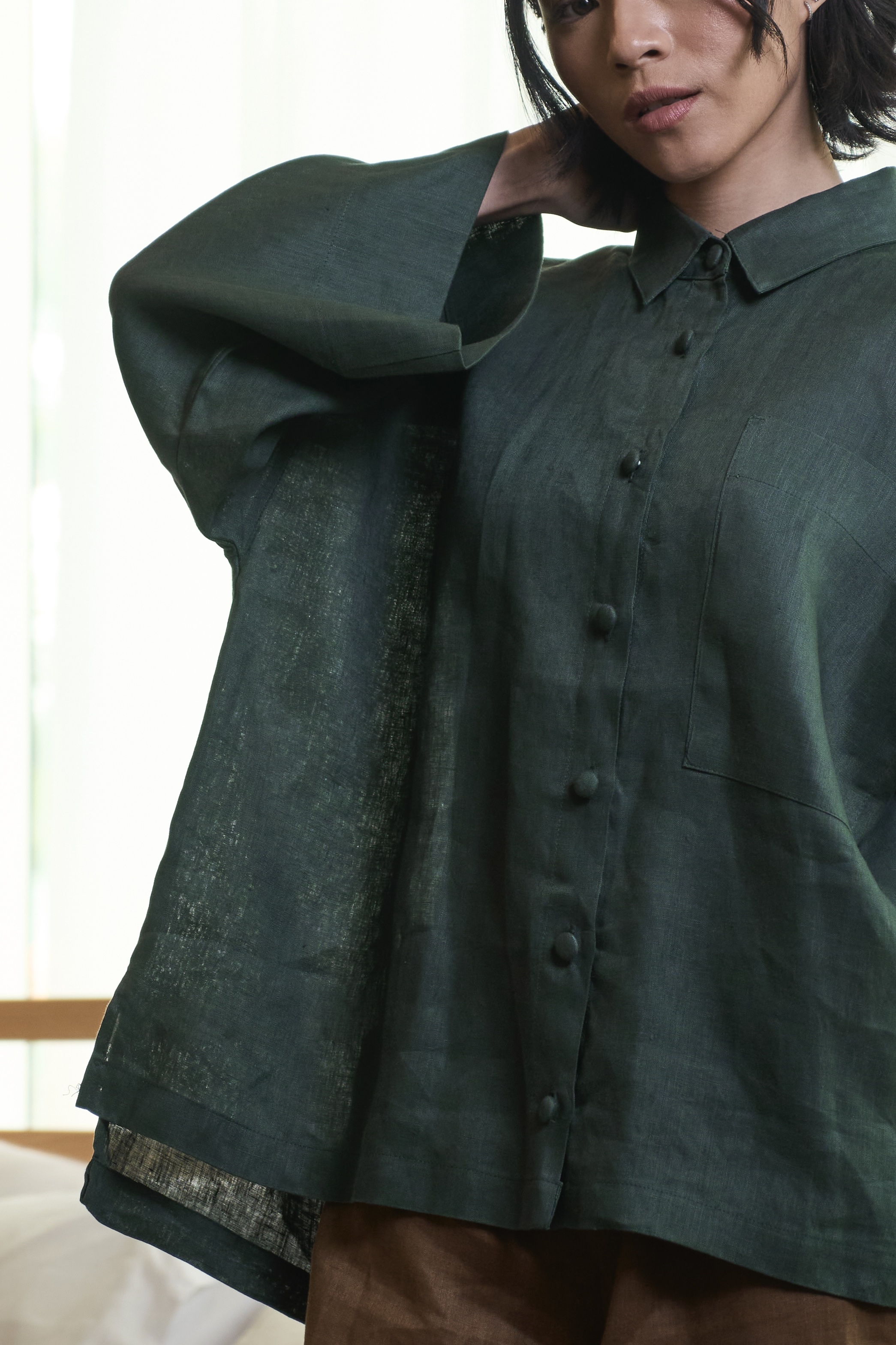 TEJA - Linen Boxy Shirt - Image 8