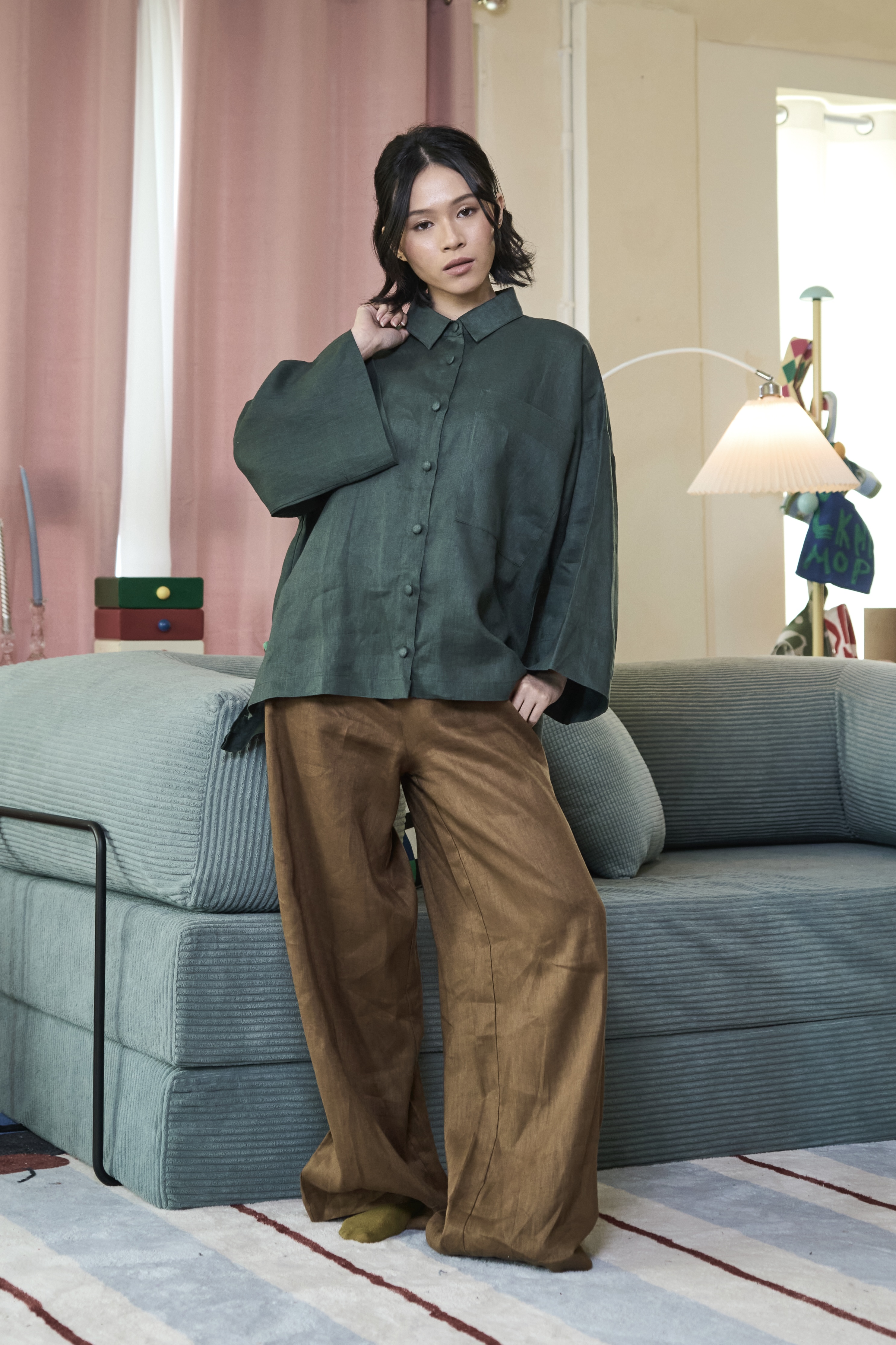 TEJA - Linen Boxy Shirt