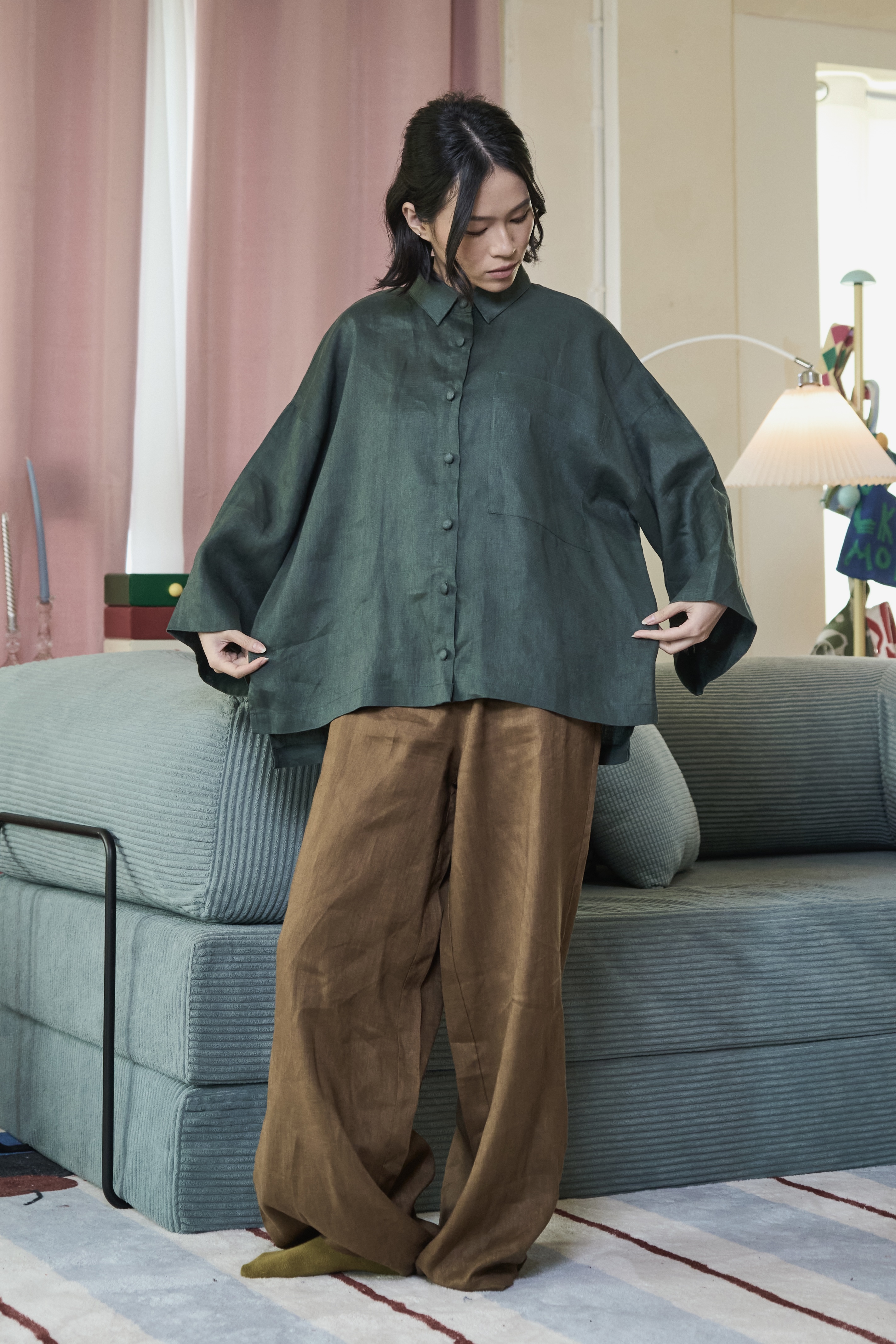 TEJA - Linen Boxy Shirt - Image 3